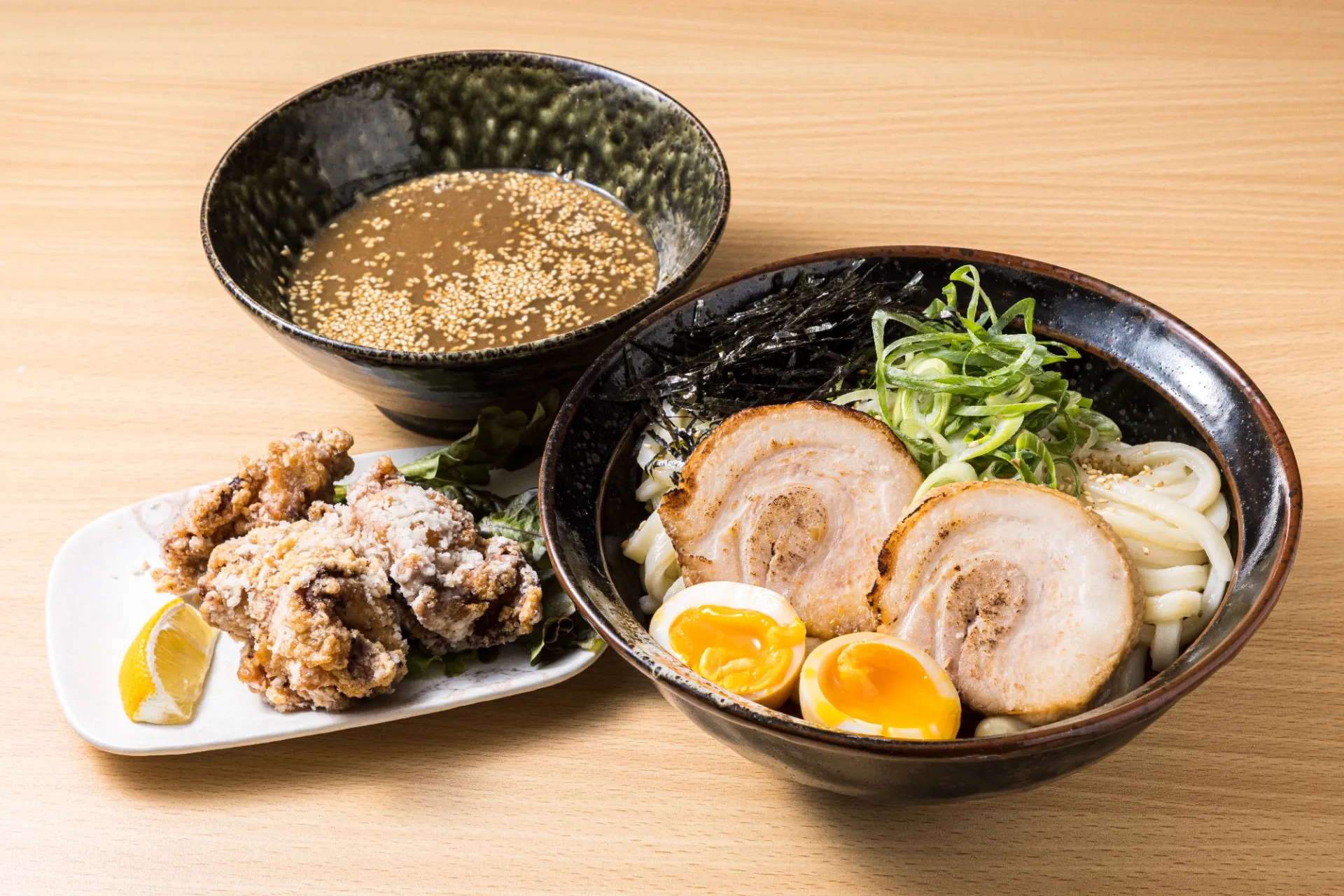 讃岐つけ麺唐揚げセット